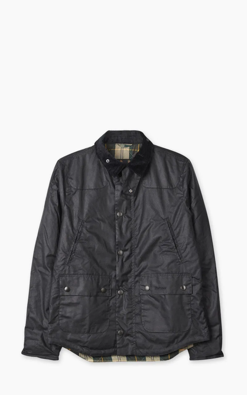 Barbour Reelin Wax Jacket Navy sold by Cultizm