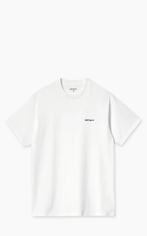 Carhartt WIP S/S Script Embroidery T-Shirt White/Black sold by Cultizm