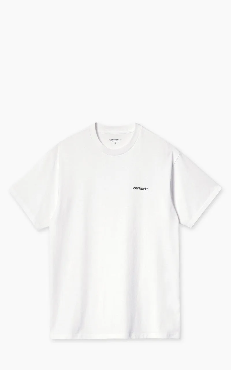 Carhartt WIP S/S Script Embroidery T-Shirt White/Black sold by Cultizm