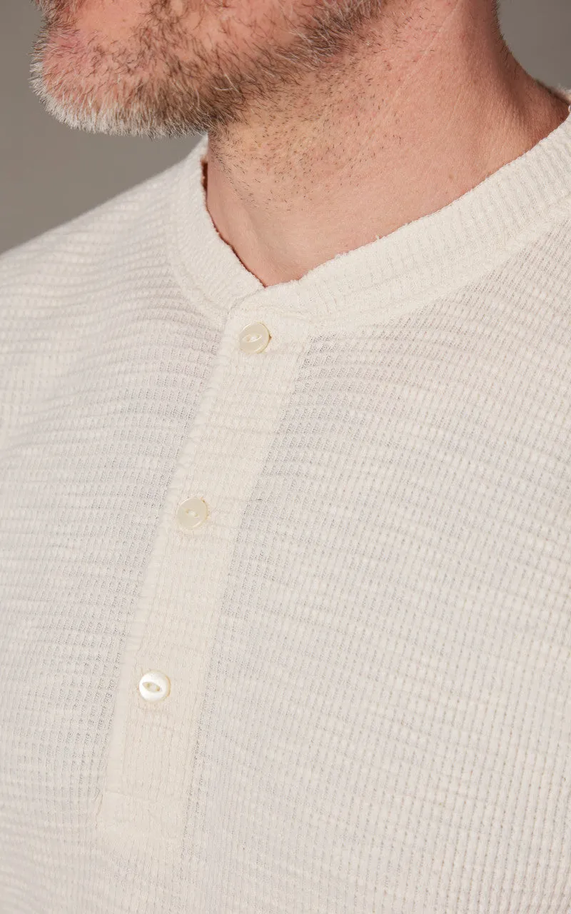 RRL Waffle-Knit Henley Shirt Paper White sold by Cultizm product image thumbnail 5