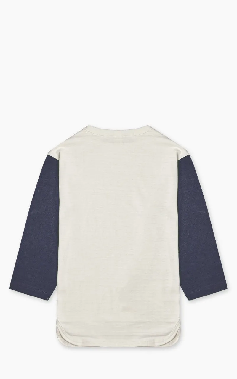 Warehouse & Co. Lot 4800 Three Quarter Baseball T-Shirt Cream/Navy sold by Cultizm product image thumbnail 5