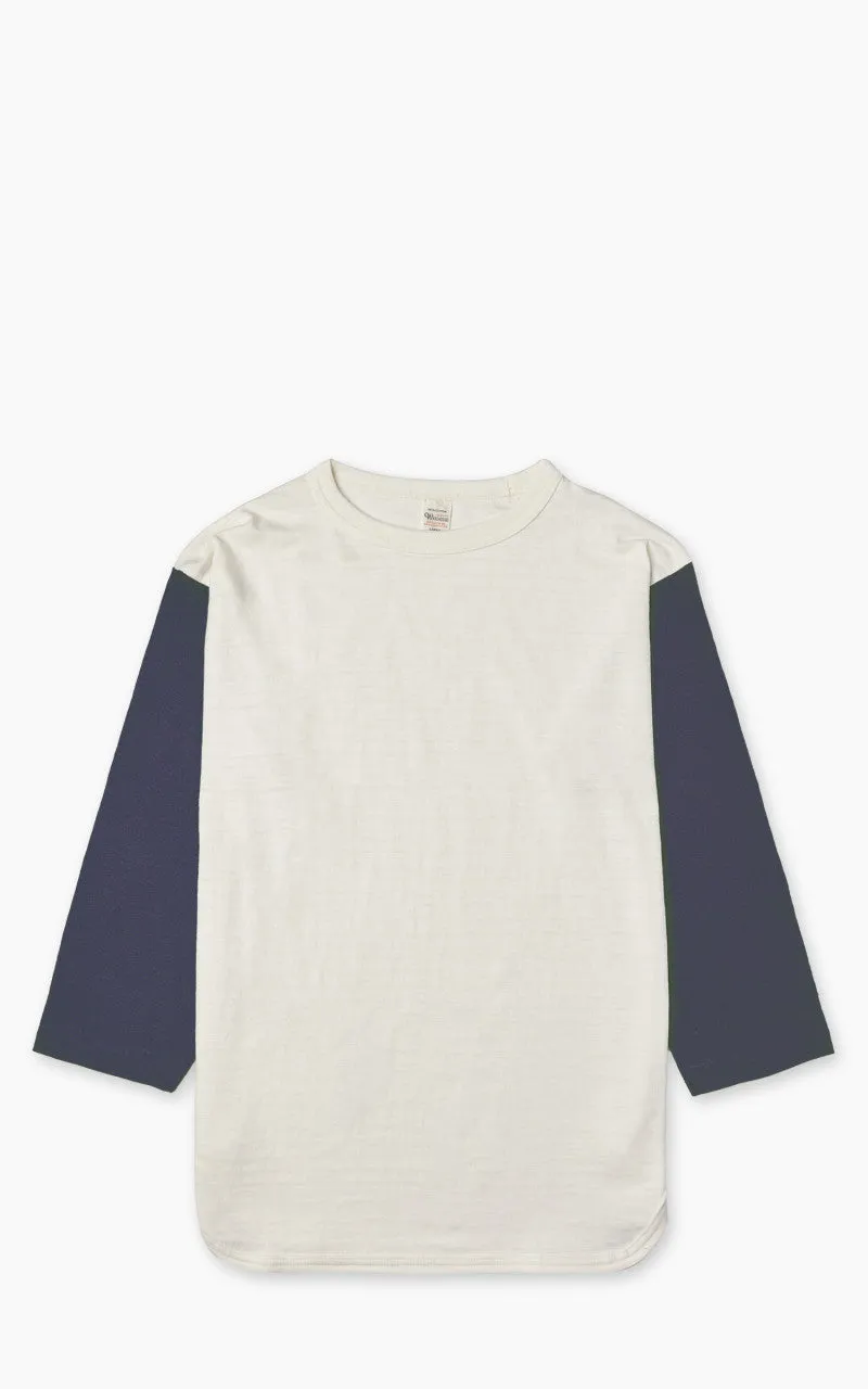 Warehouse & Co. Lot 4800 Three Quarter Baseball T-Shirt Cream/Navy sold by Cultizm
