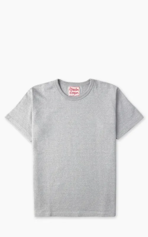 Wonder Looper Double Heavyweight Crewneck T-Shirt Heather Grey sold by Cultizm