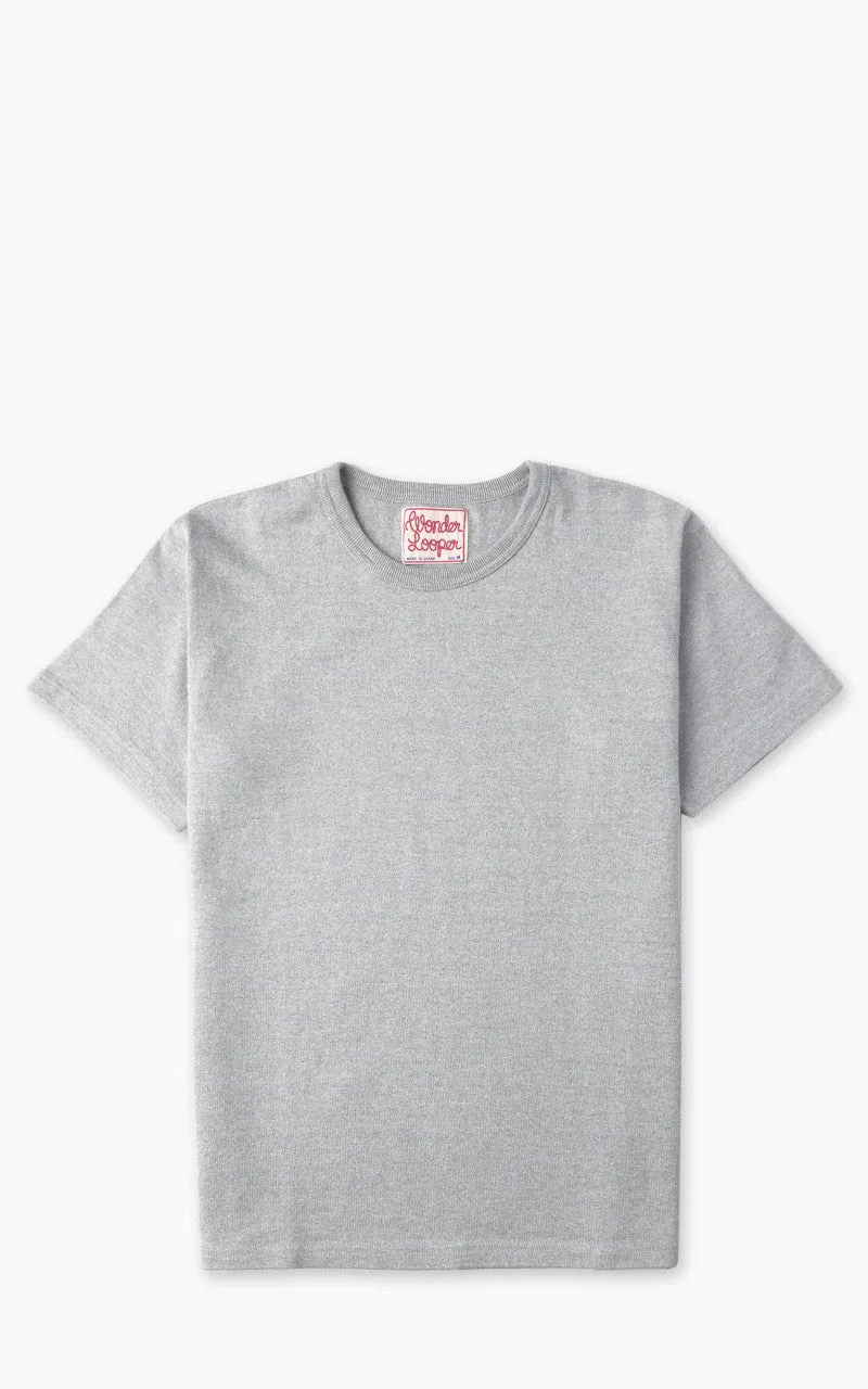 Wonder Looper Double Heavyweight Crewneck T-Shirt Heather Grey sold by Cultizm