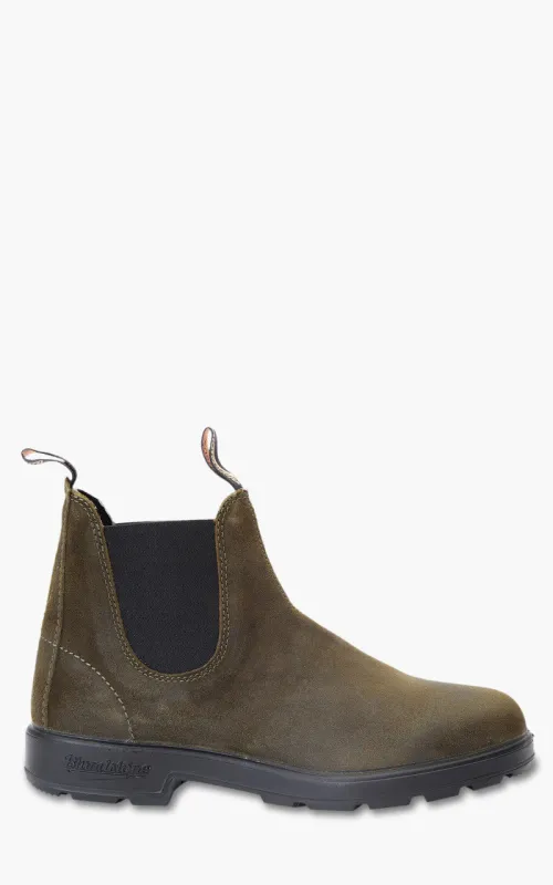 Blundstone 1615 Original Series Wax Suede Dark Olive Rub sold by Cultizm
