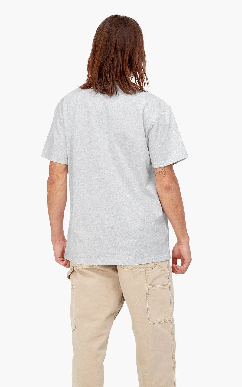 Carhartt WIP S/S American Script T-Shirt Ash Heather sold by Cultizm product image thumbnail 4