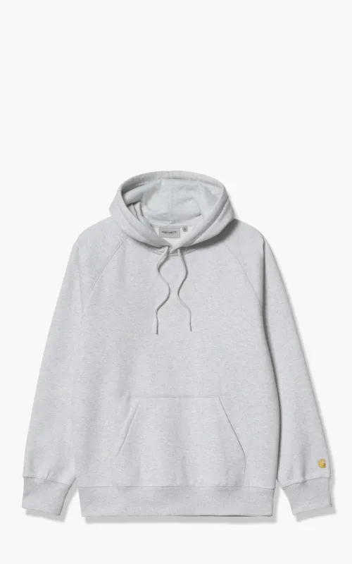 Carhartt WIP Hooded Chase Sweatshirt Ash Heather/Gold sold by Cultizm