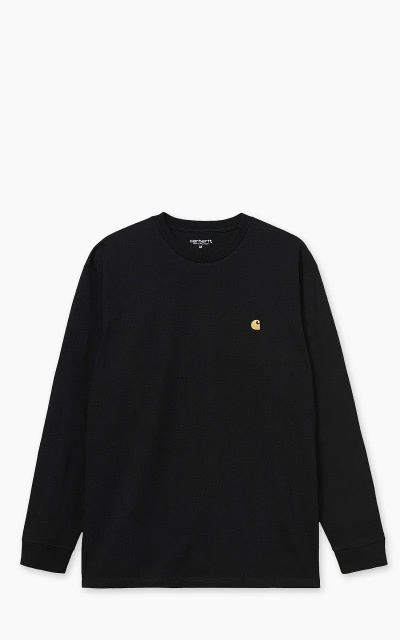 Carhartt WIP L/S Chase T-Shirt Black/Gold sold by Cultizm