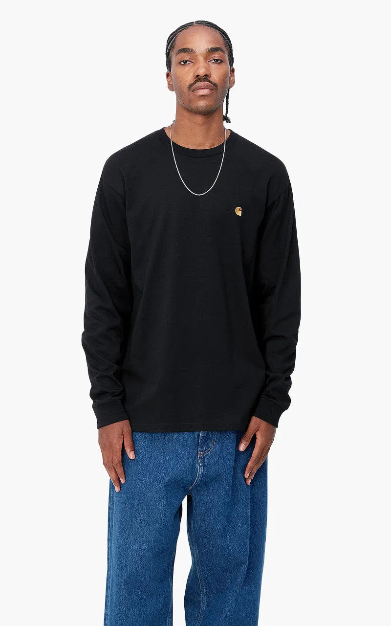 Carhartt WIP L/S Chase T-Shirt Black/Gold sold by Cultizm product image thumbnail 2