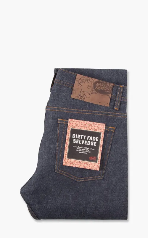 Naked & Famous Denim Weird Guy Dirty Fade Selvedge 14.5oz sold by Cultizm