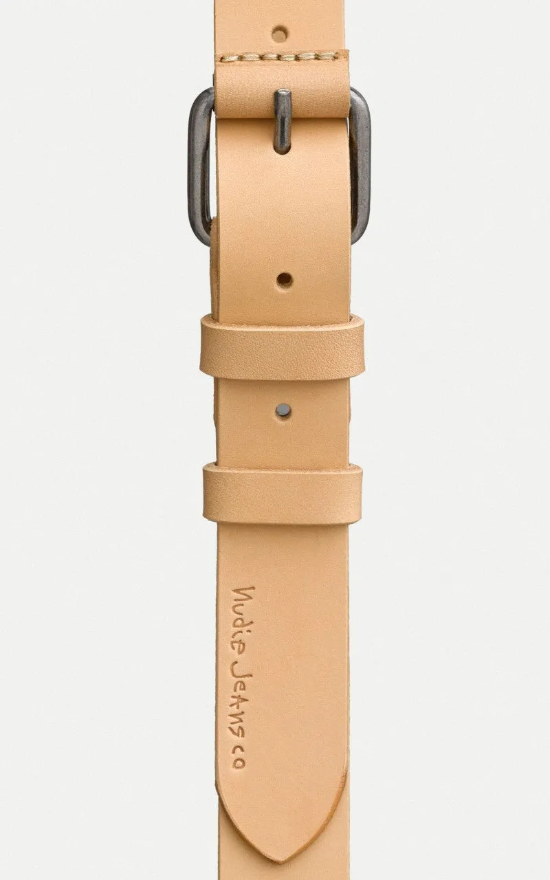Nudie Jeans Dwayne Leather Belt Natural sold by Cultizm product image thumbnail 3