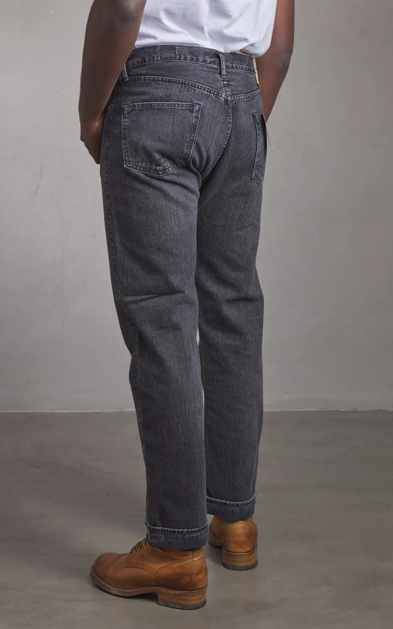 Orslow Standard Fit Jeans 105 Black Denim Selvedge Stonewashed sold by Cultizm product image thumbnail 3