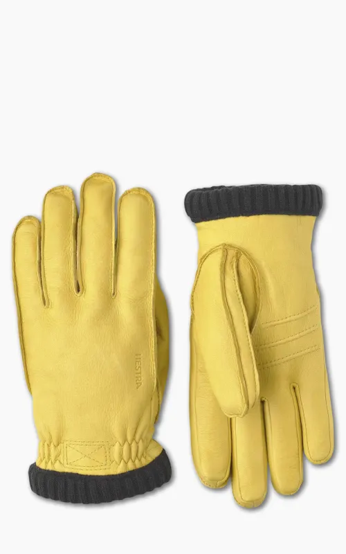 Hestra Deerskin Primaloft Rib Natural Yellow sold by Cultizm