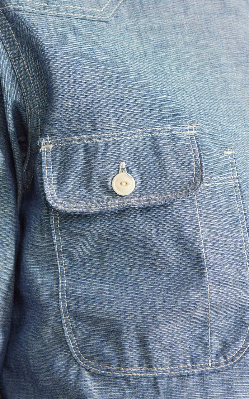 Tellason Topper Shirt Chambray Blue sold by Cultizm product image thumbnail 3