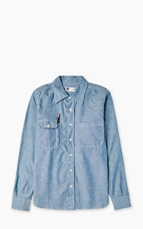 Tellason Topper Shirt Chambray Blue sold by Cultizm