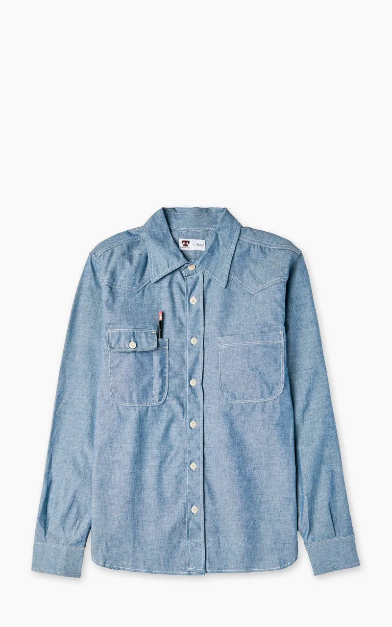 Tellason Topper Shirt Chambray Blue sold by Cultizm