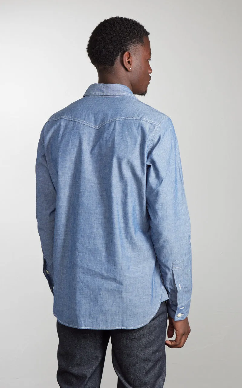 Tellason Topper Shirt Chambray Blue sold by Cultizm product image thumbnail 4