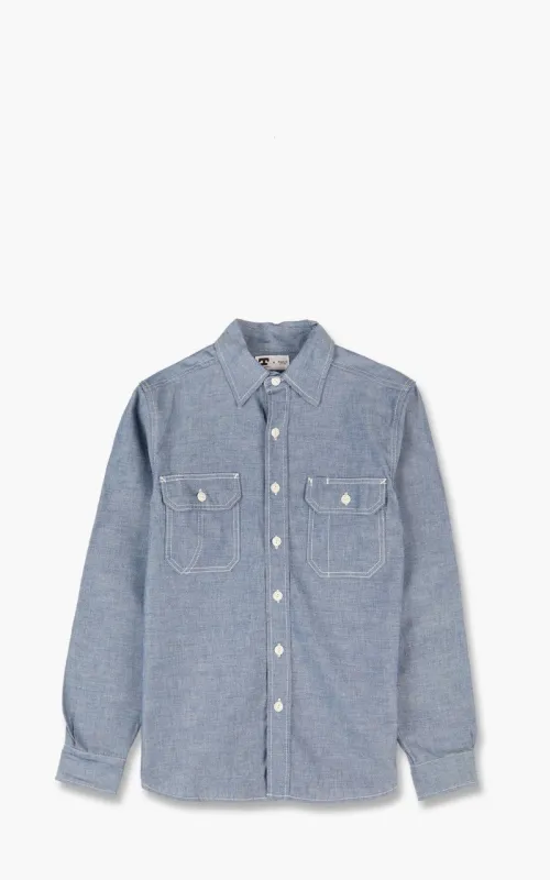 Tellason Clampdown Shirt Blue Chambray sold by Cultizm
