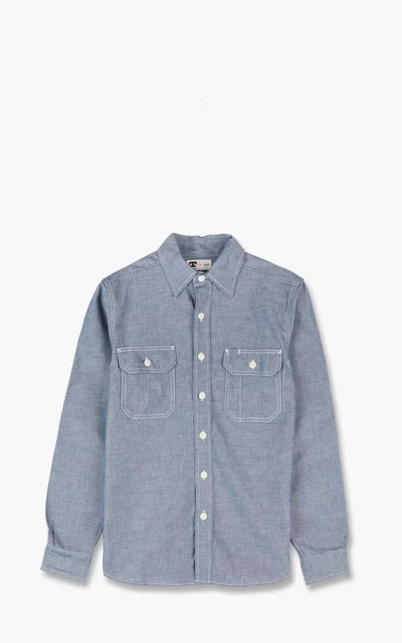 Tellason Clampdown Shirt Blue Chambray sold by Cultizm