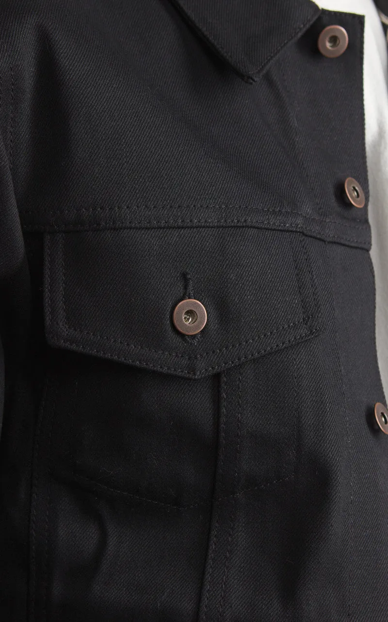 Tellason Jean Jacket Selvedge Denim Black 13.5oz sold by Cultizm product image thumbnail 5