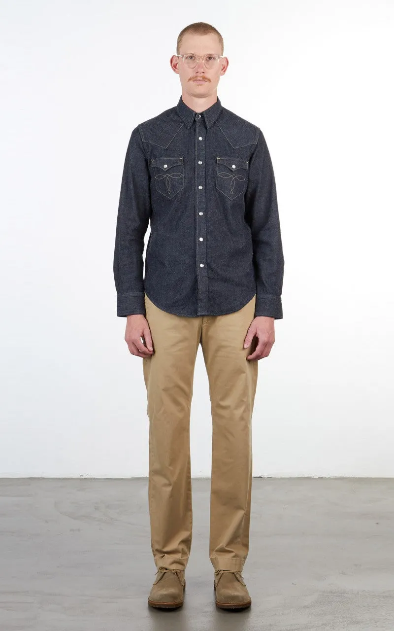 RRL Buffalo Western Shirt Denim Indigo Rinse sold by Cultizm product image thumbnail 2