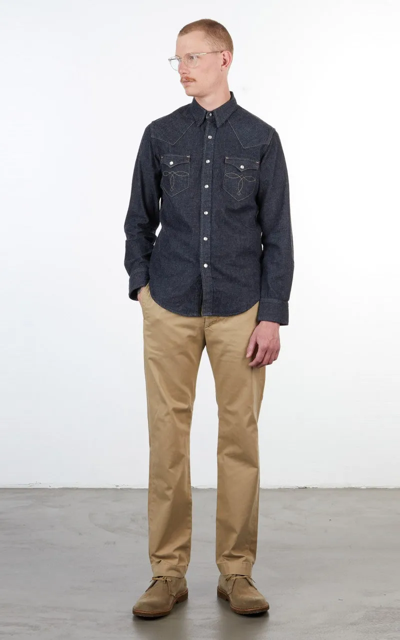 RRL Buffalo Western Shirt Denim Indigo Rinse sold by Cultizm product image thumbnail 3