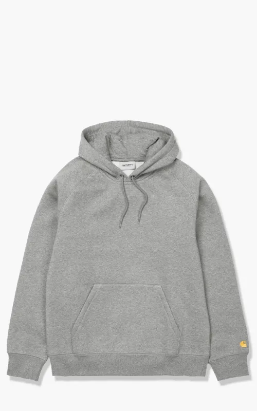 Carhartt WIP Hooded Chase Sweatshirt Grey Heather/Gold made by Carhartt WIP