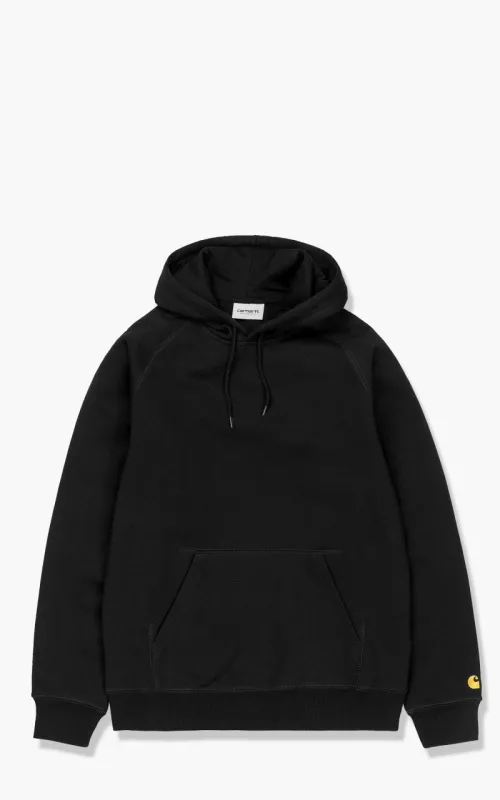 Carhartt WIP Hooded Chase Sweatshirt Black/Gold sold by Cultizm