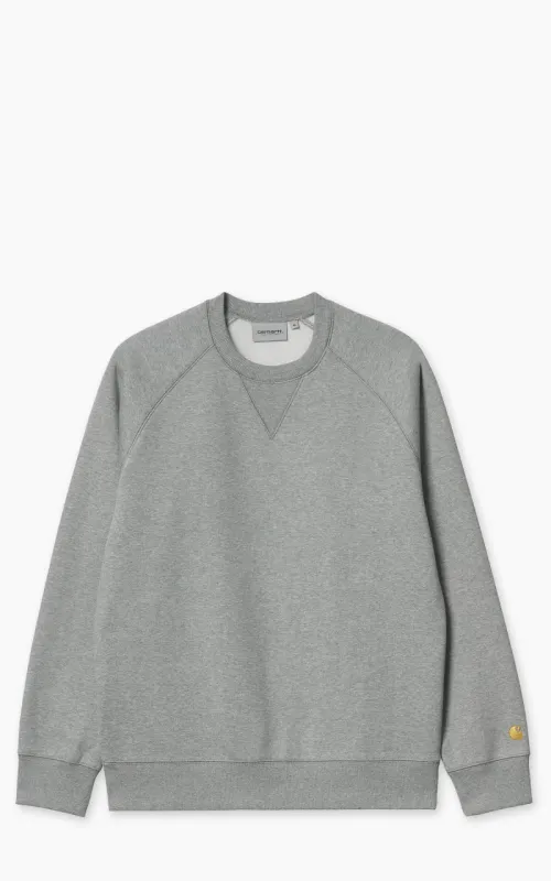 Carhartt WIP Chase Sweatshirt Grey Heather/Gold sold by Cultizm