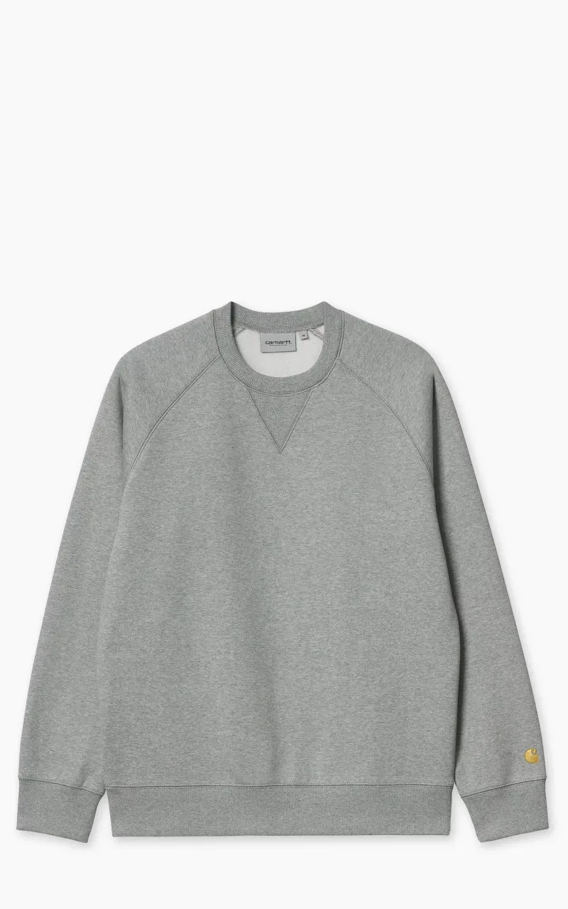 Carhartt WIP Chase Sweatshirt Grey Heather/Gold sold by Cultizm