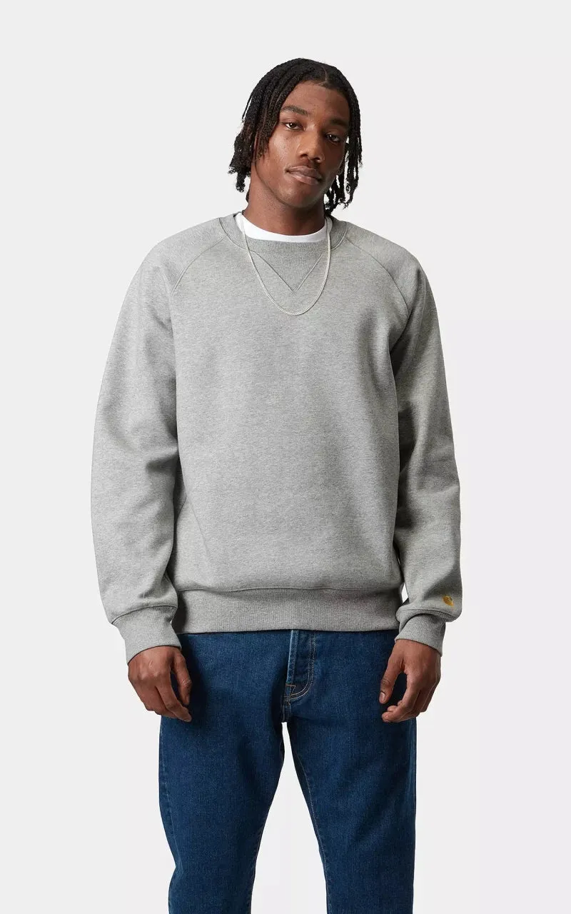 Carhartt WIP Chase Sweatshirt Grey Heather/Gold sold by Cultizm product image thumbnail 2