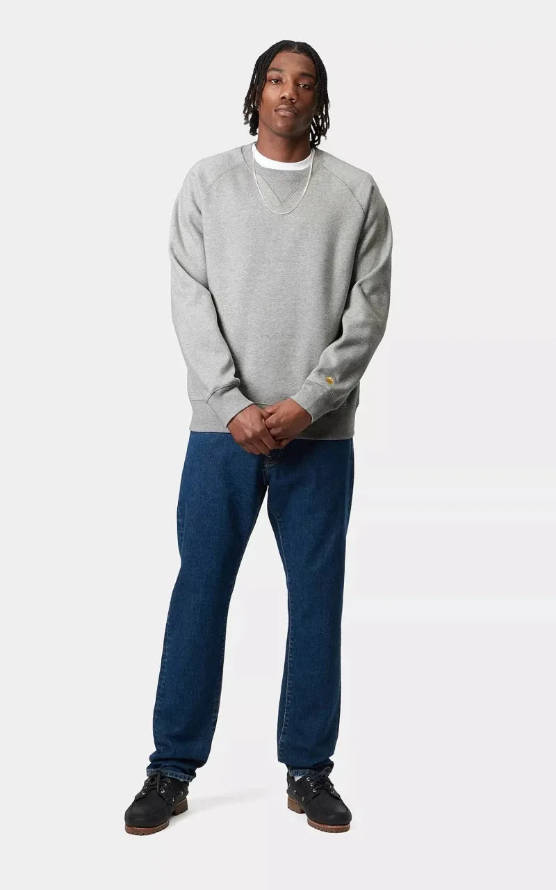 Carhartt WIP Chase Sweatshirt Grey Heather/Gold sold by Cultizm product image thumbnail 5