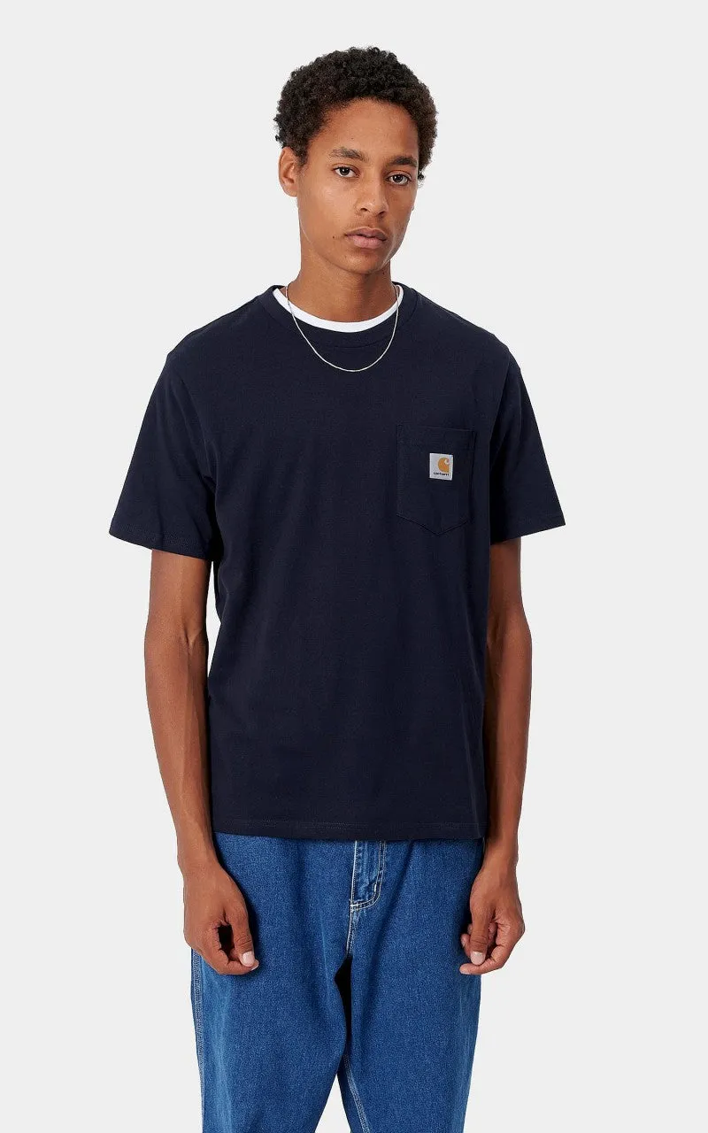 Carhartt WIP S/S Pocket T-Shirt Dark Navy sold by Cultizm product image thumbnail 2