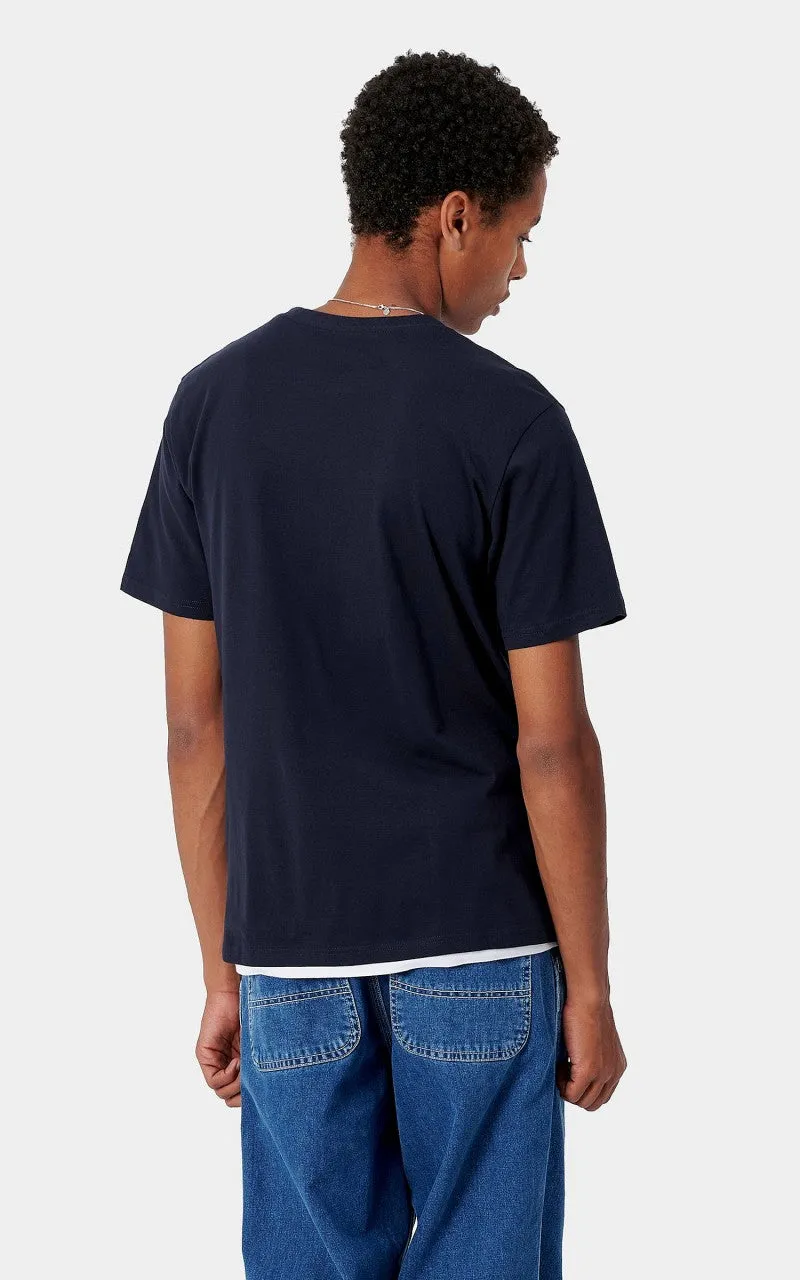 Carhartt WIP S/S Pocket T-Shirt Dark Navy sold by Cultizm product image thumbnail 3