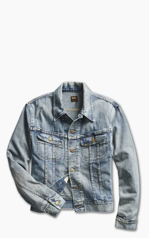 RRL Lot 271 Denim Trucker Jacket Leeland Wash sold by Cultizm