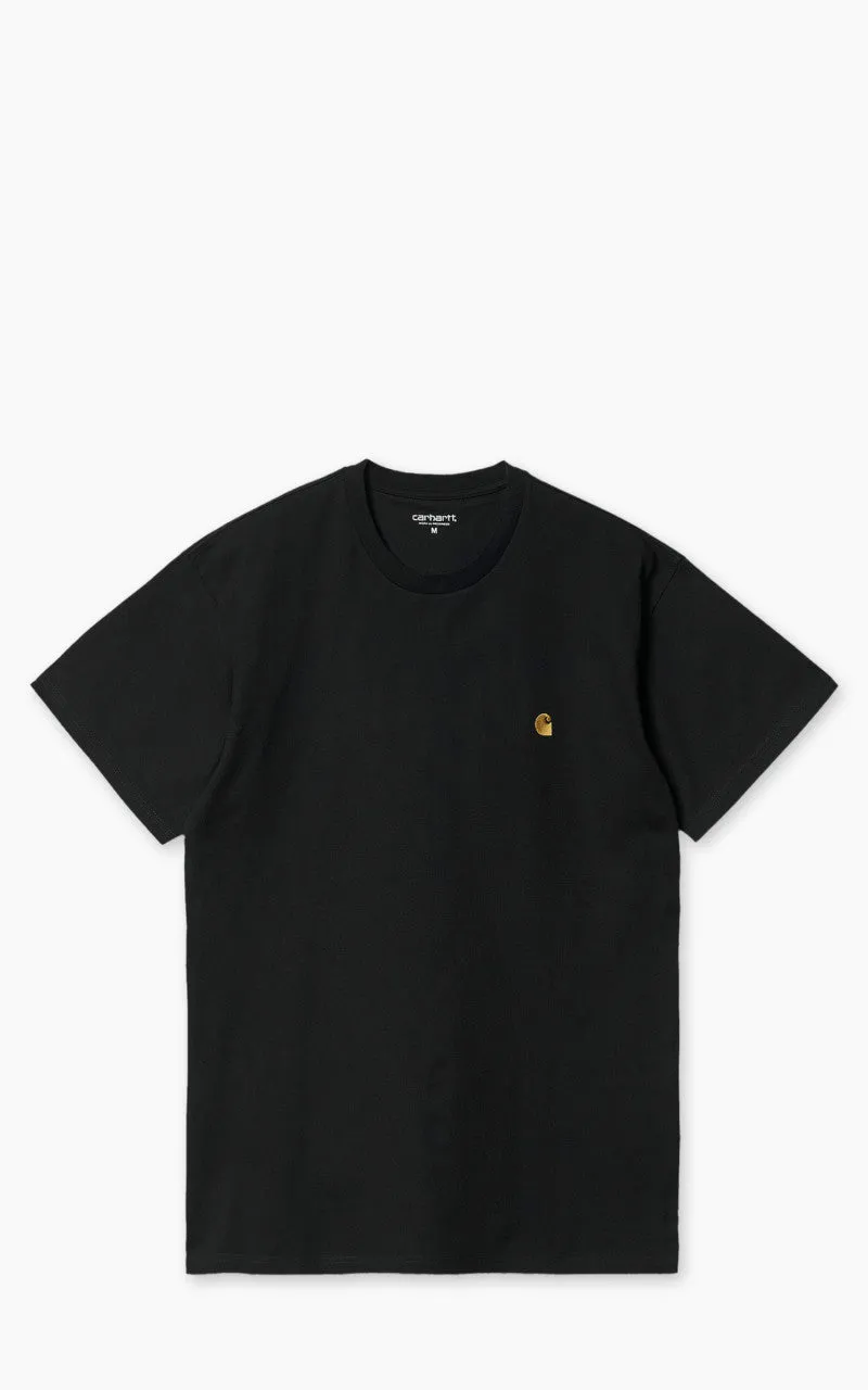 Carhartt WIP S/S Chase T-Shirt Black/Gold sold by Cultizm