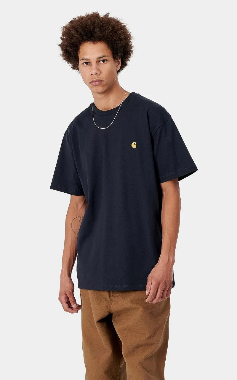 Carhartt WIP S/S Chase T-Shirt Dark Navy/Gold sold by Cultizm product image thumbnail 2
