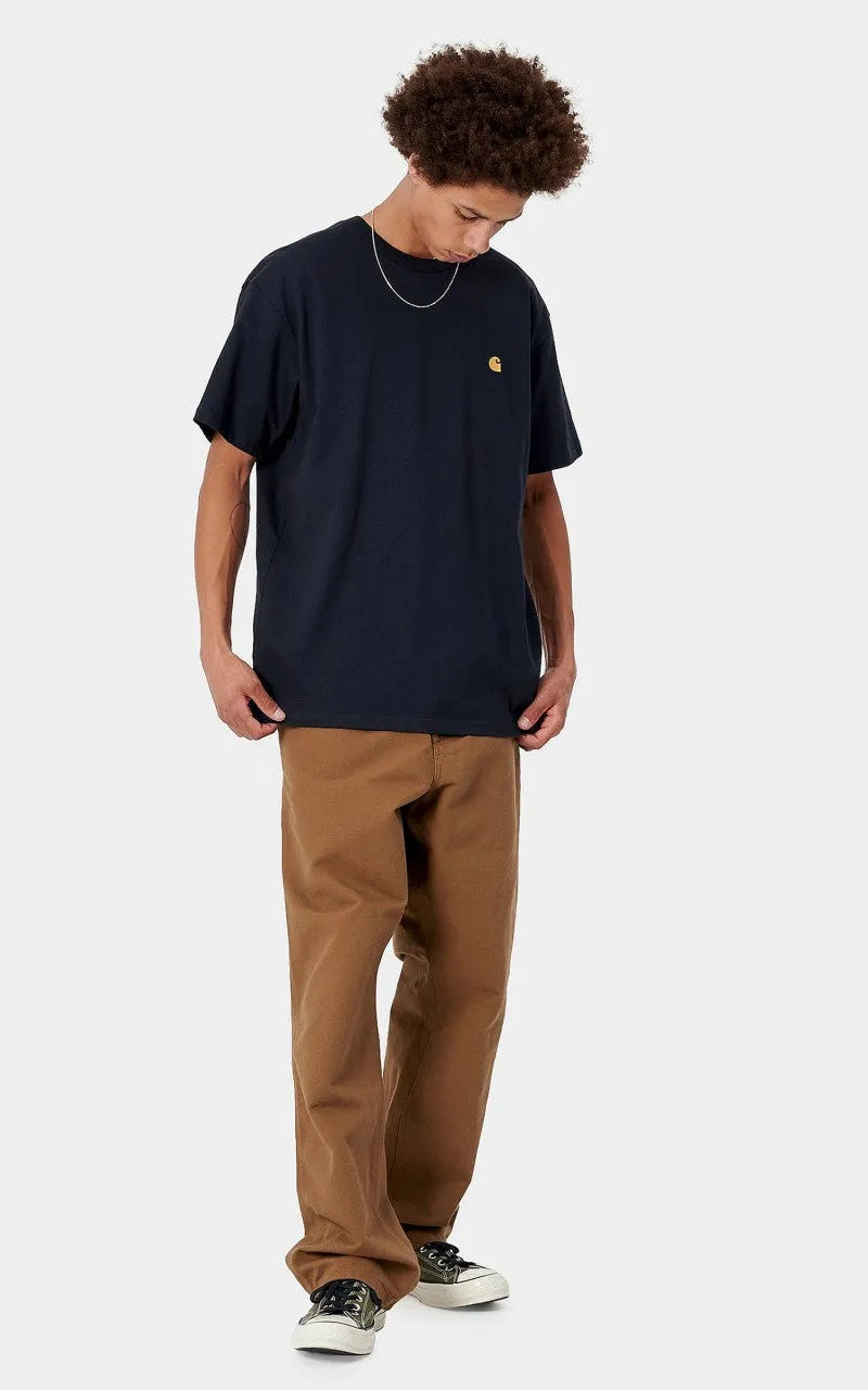 Carhartt WIP S/S Chase T-Shirt Dark Navy/Gold sold by Cultizm product image thumbnail 4