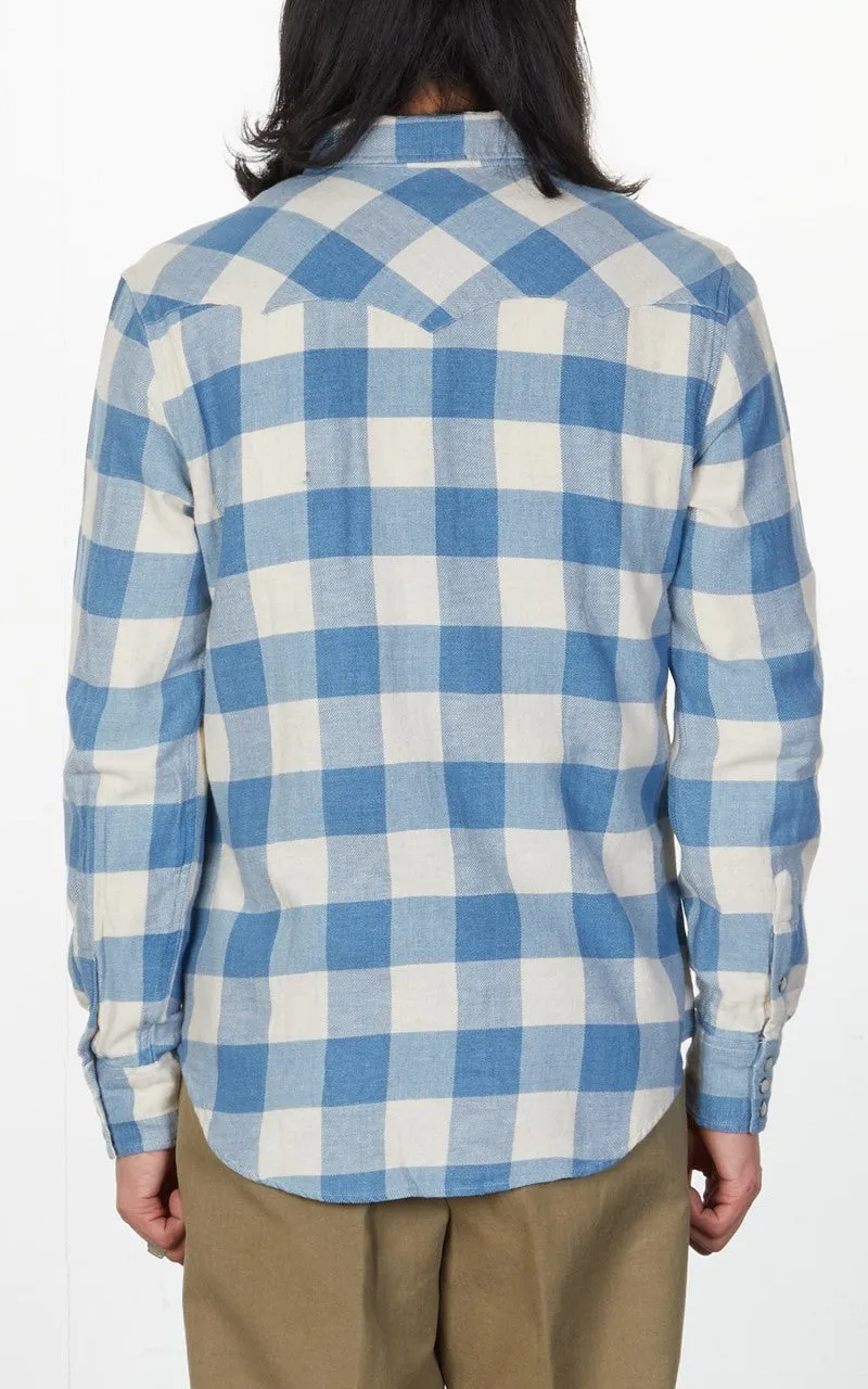 RRL Buffalo Western Shirt Indigo/Cream sold by Cultizm product image thumbnail 4