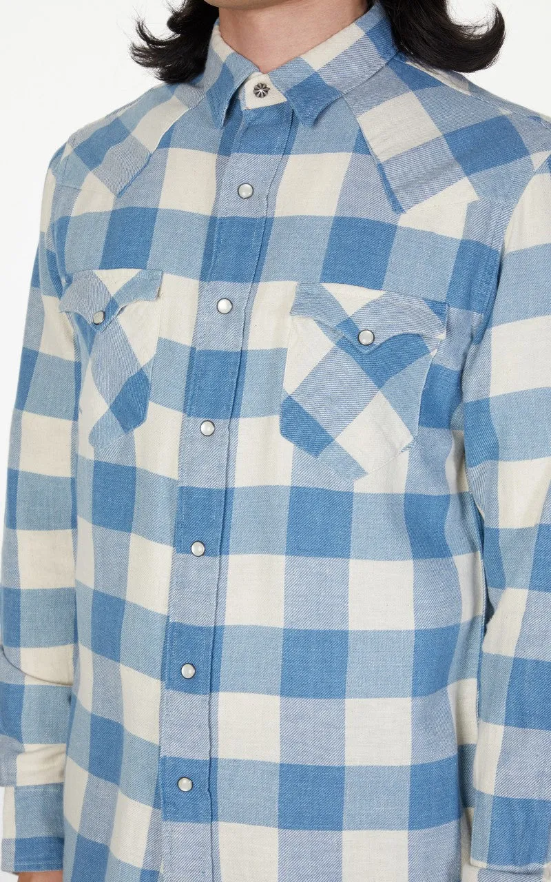 RRL Buffalo Western Shirt Indigo/Cream sold by Cultizm product image thumbnail 5