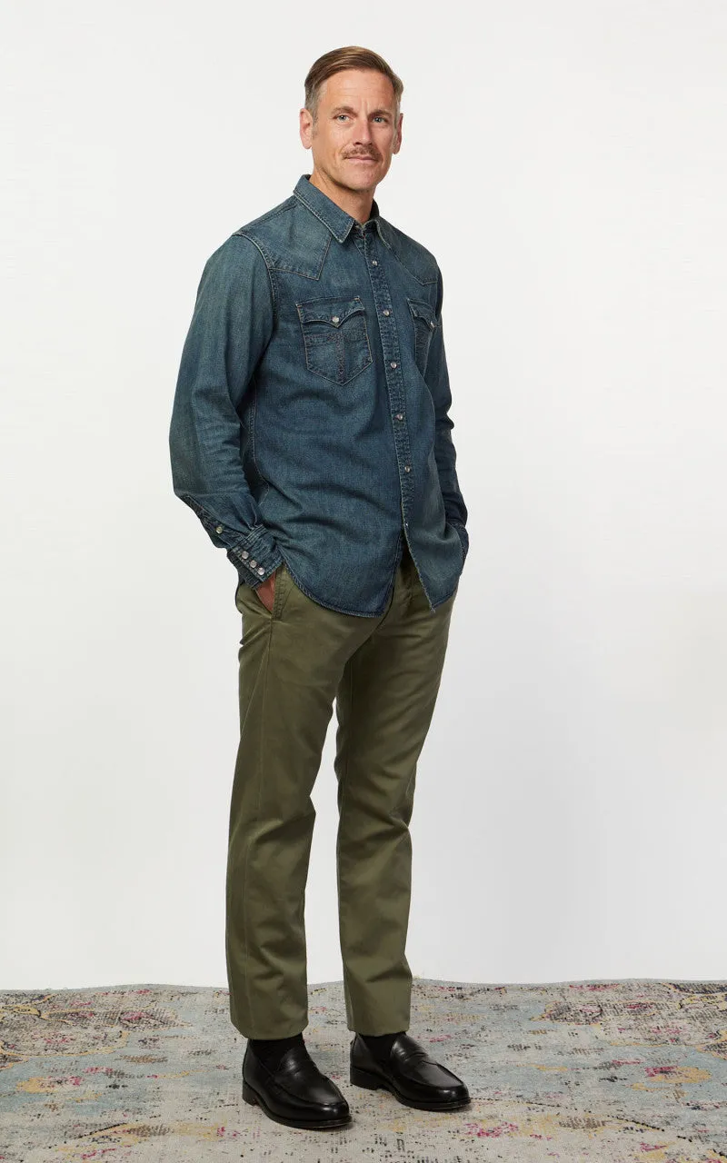 RRL Buffalo Western Shirt Denim Dark Wash sold by Cultizm product image thumbnail 4