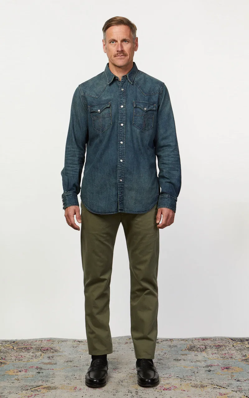RRL Buffalo Western Shirt Denim Dark Wash sold by Cultizm product image thumbnail 2