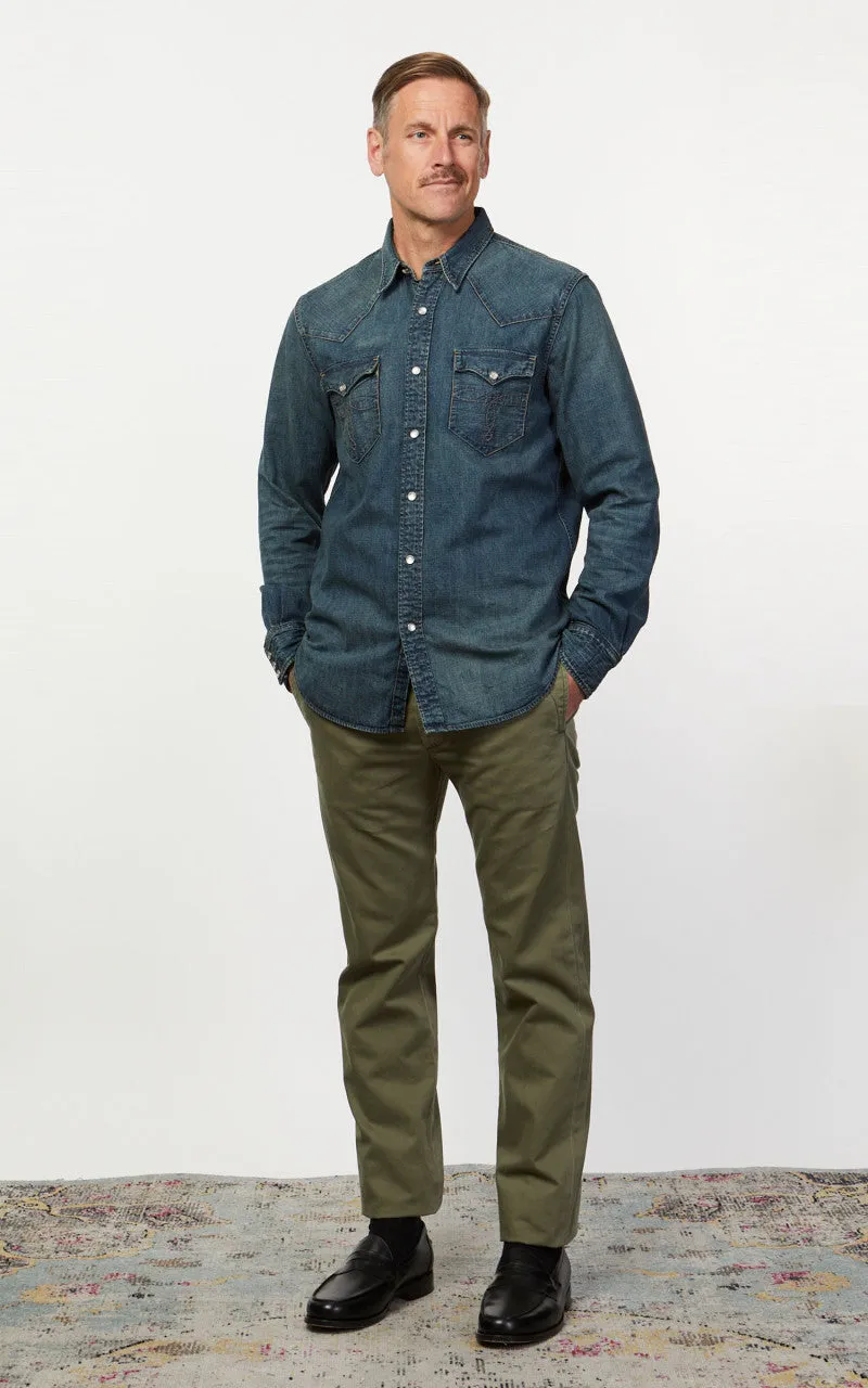 RRL Buffalo Western Shirt Denim Dark Wash sold by Cultizm product image thumbnail 3