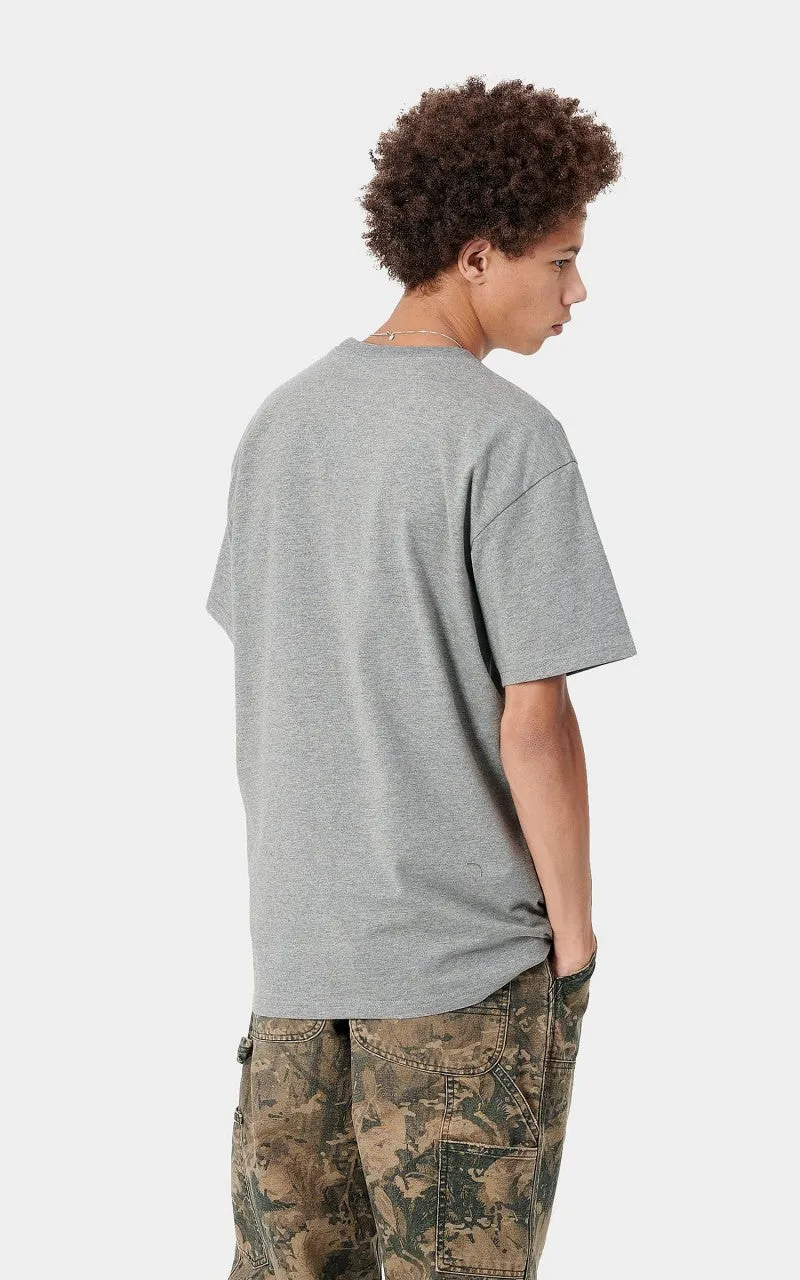Carhartt WIP S/S Chase T-Shirt Grey Heather/Gold sold by Cultizm product image thumbnail 3