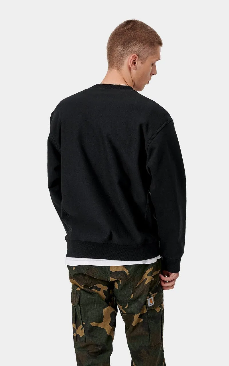 Carhartt WIP American Script Sweatshirt Black sold by Cultizm product image thumbnail 3