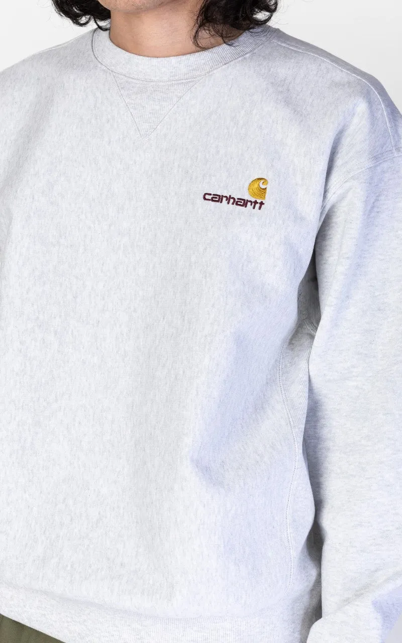 Carhartt WIP American Script Sweatshirt Ash Heather sold by Cultizm product image thumbnail 4