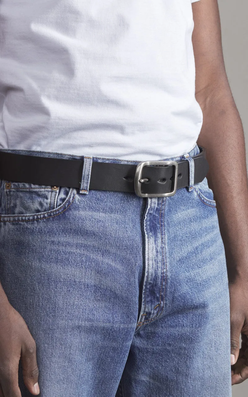 Naked & Famous Denim Thick Belt Bovine Leather 7mm Black sold by Cultizm product image thumbnail 2