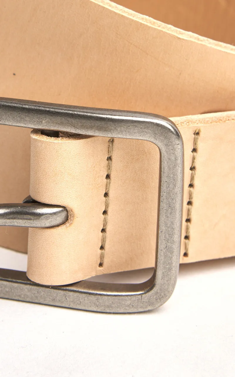 Naked & Famous Denim Thick Belt Bovine Leather 7mm Natural Tan sold by Cultizm product image thumbnail 3