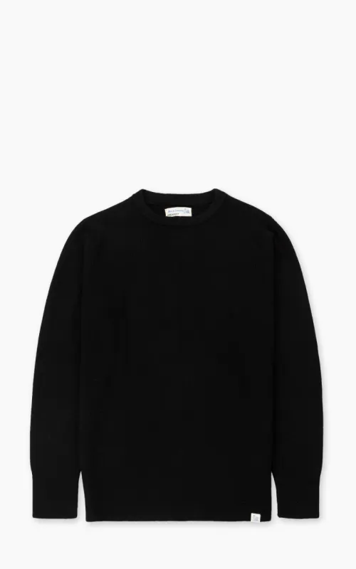 Merz b. Schwanen MWCC01 Classic Crew Merino Pullover Deep Black sold by Cultizm