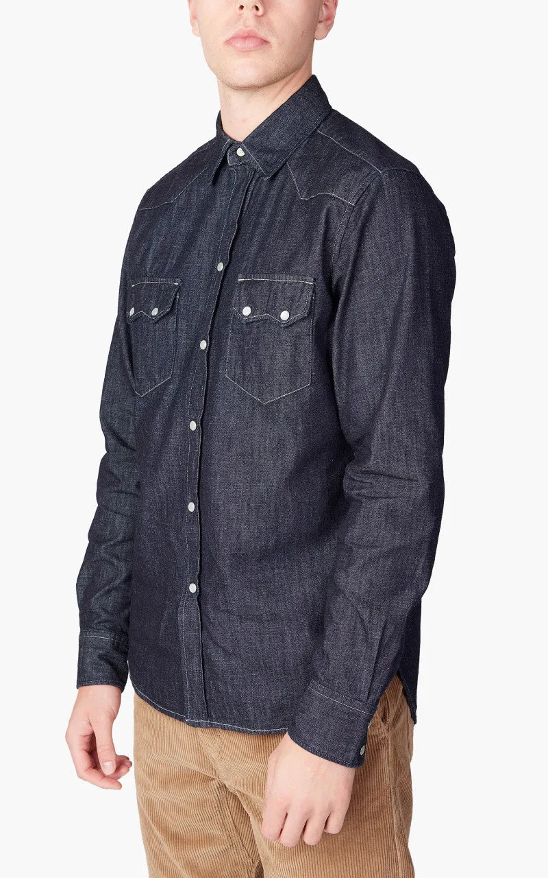 Tellason Cowboy Shirt Dry Indigo sold by Cultizm product image thumbnail 3